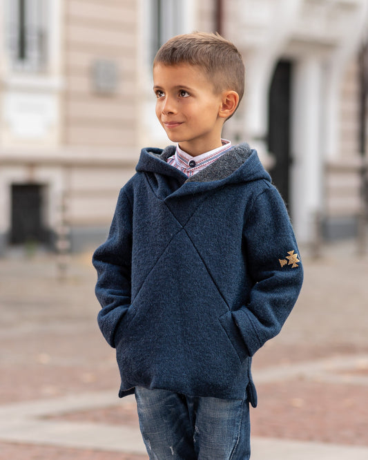 Cool Wool Hoodie for Boys/ Kids Sweater Hoodie/ Woolen Hooded Sweatshirt/ Toddler Hooded Sweater/ Boy Winter Outfit/ Cute Winter Clothes