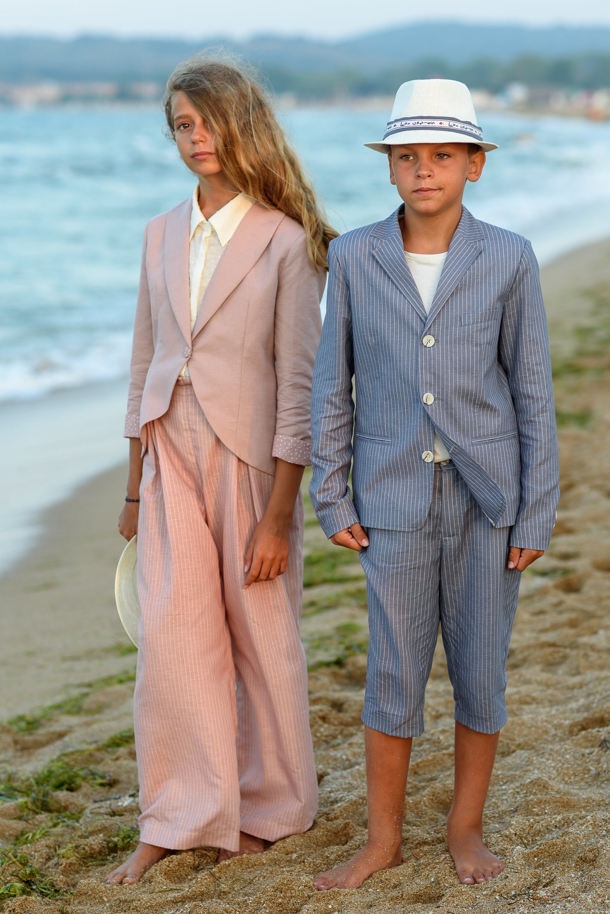 Girls linen palazzo pants/ Toddler girl wide leg pants/ Linen trousers maxi pants/ Summer linen pants/ Striped linen pants/ Linen outfit