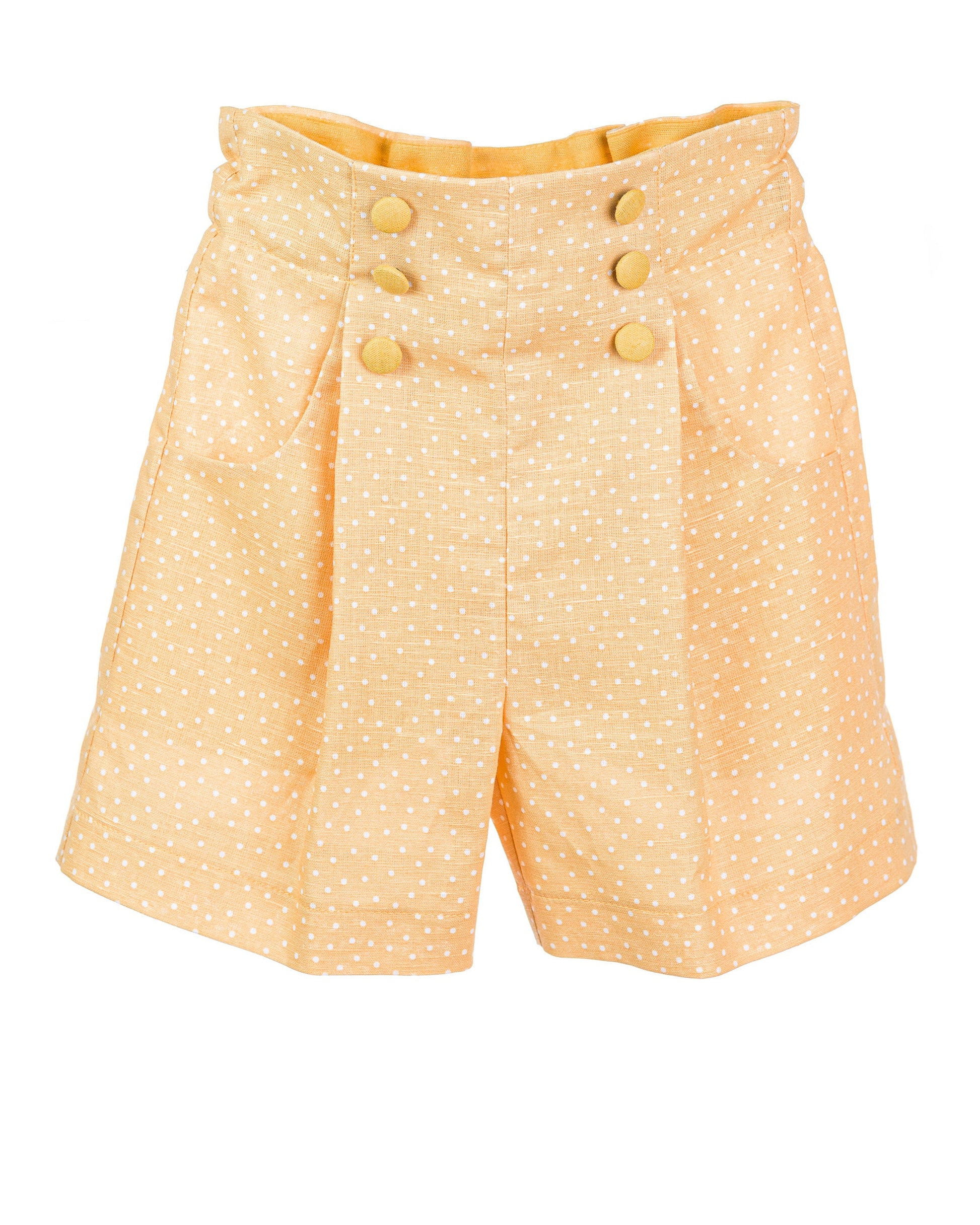 Girls linen high waisted short pants/ Toddler girl wide leg pants/ Linen toddler maxi pants/ Summer linen polka dot pants/ Linen outfit