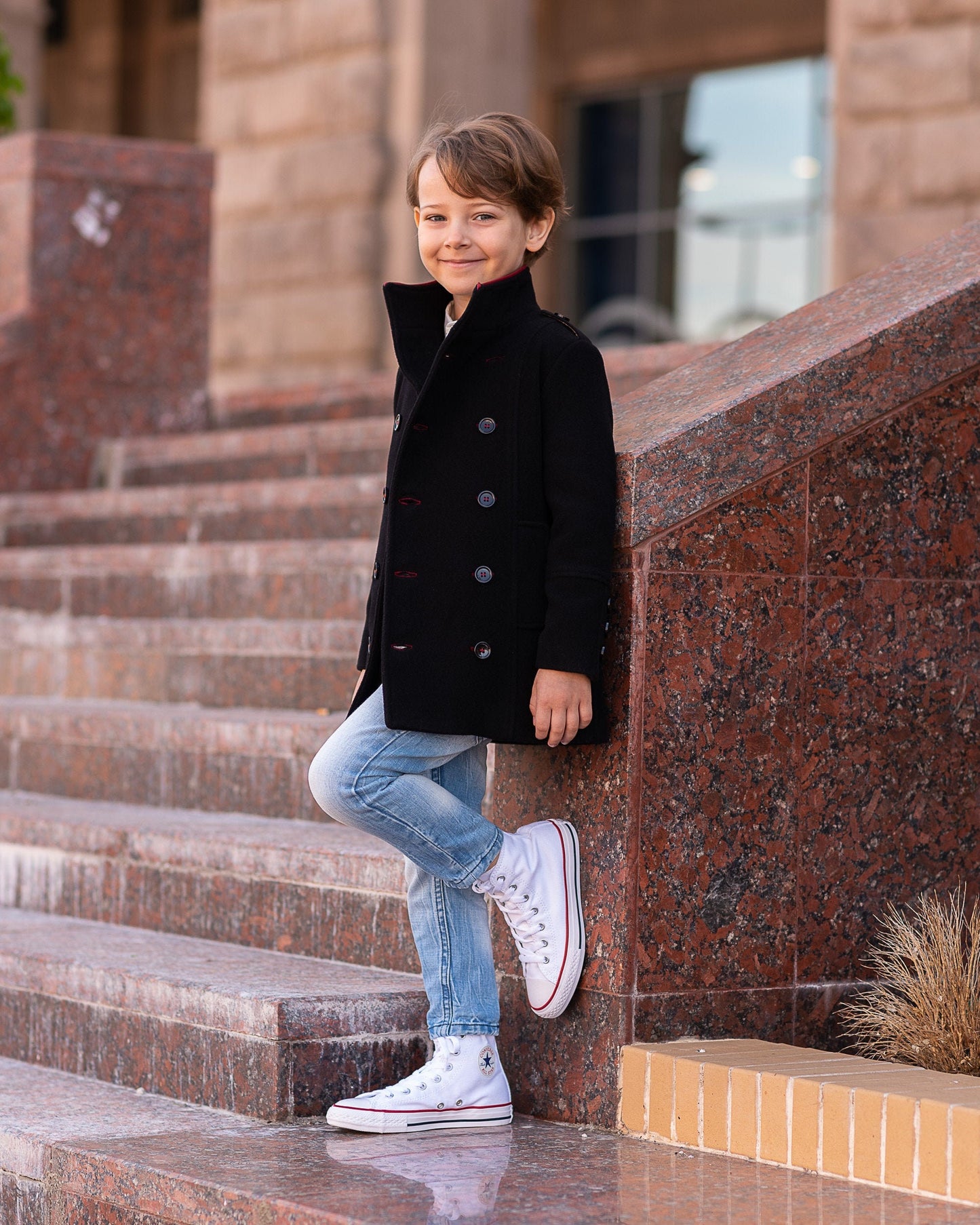 Winter double breasted black wool coat, Boys wool coat, Vintage coat, Trendy wool coat, Toddler boy coat, Kids coat, Down coat, Pea coat