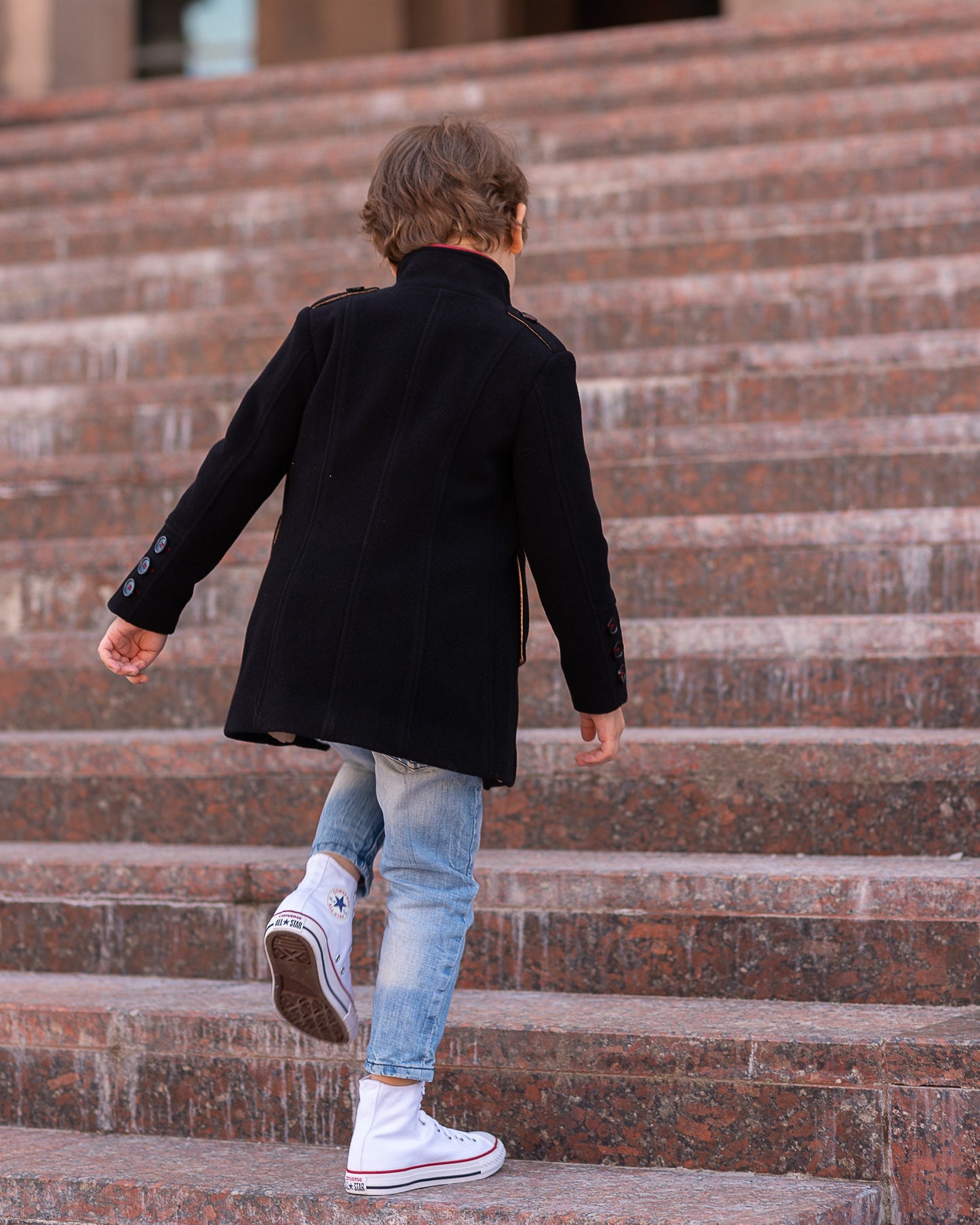 Winter double breasted black wool coat, Boys wool coat, Vintage coat, Trendy wool coat, Toddler boy coat, Kids coat, Down coat, Pea coat
