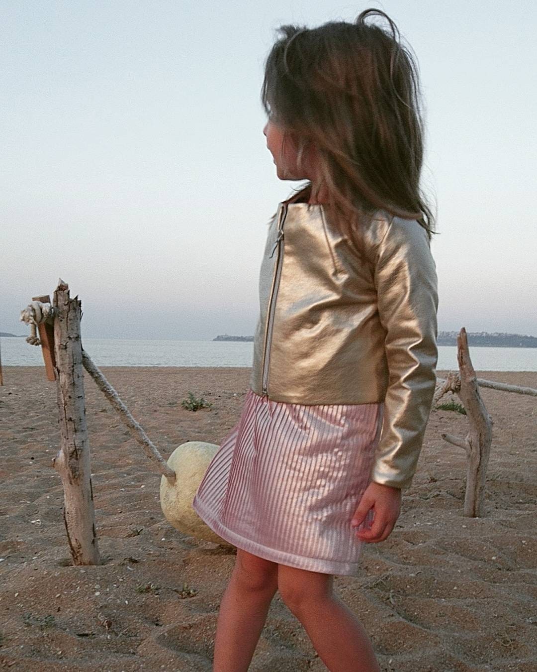 Shiny gold faux leather jacket for girls, Kids jacket, Short leather jacket, Cropped leather jacket, Eco Leather outfit, Stylish jacket