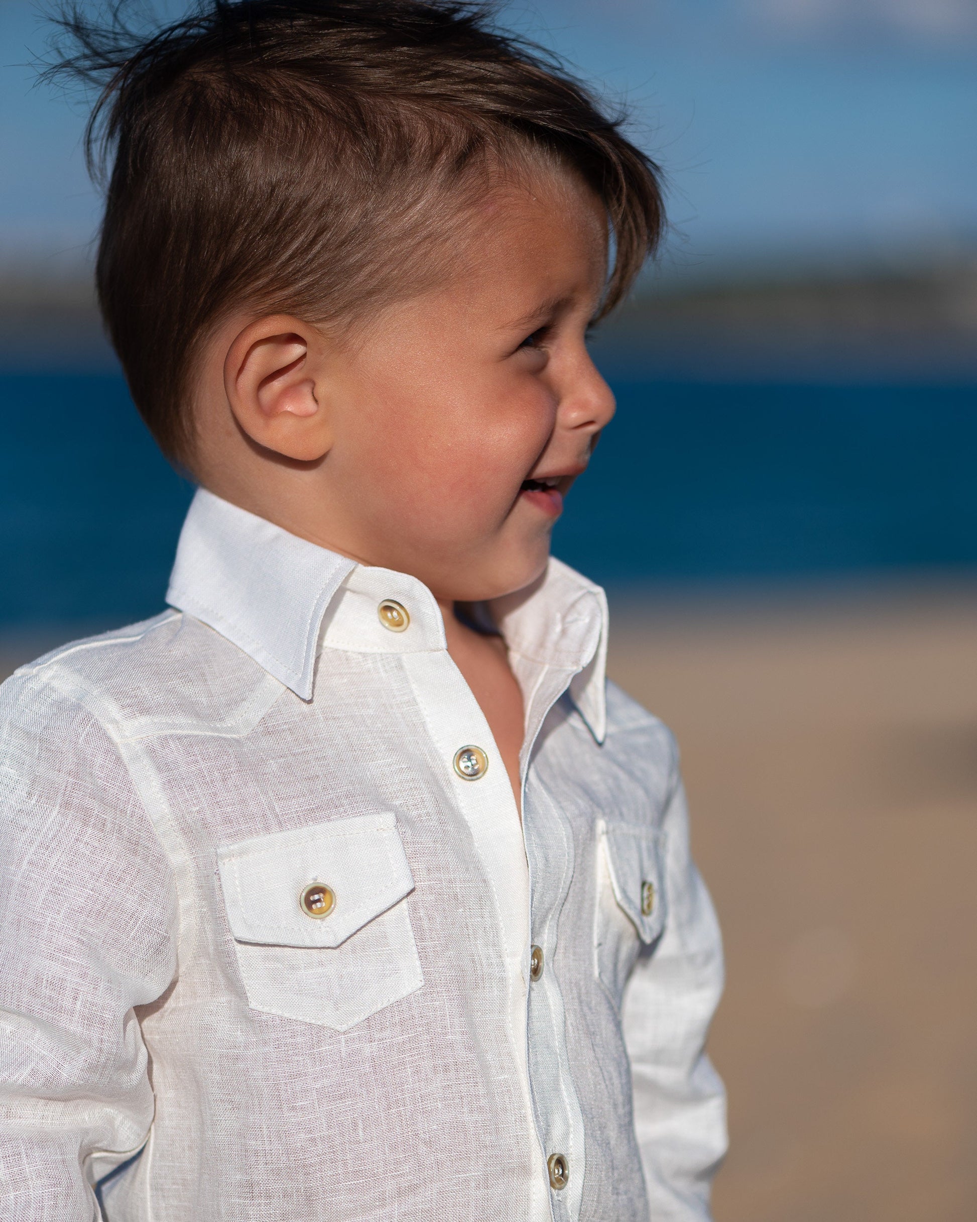 Formal baby boy white linen set/ Baby Christening outfit/ 3 piece set for babies/Linen baby wear/ Baby boy gift/ Baby suit