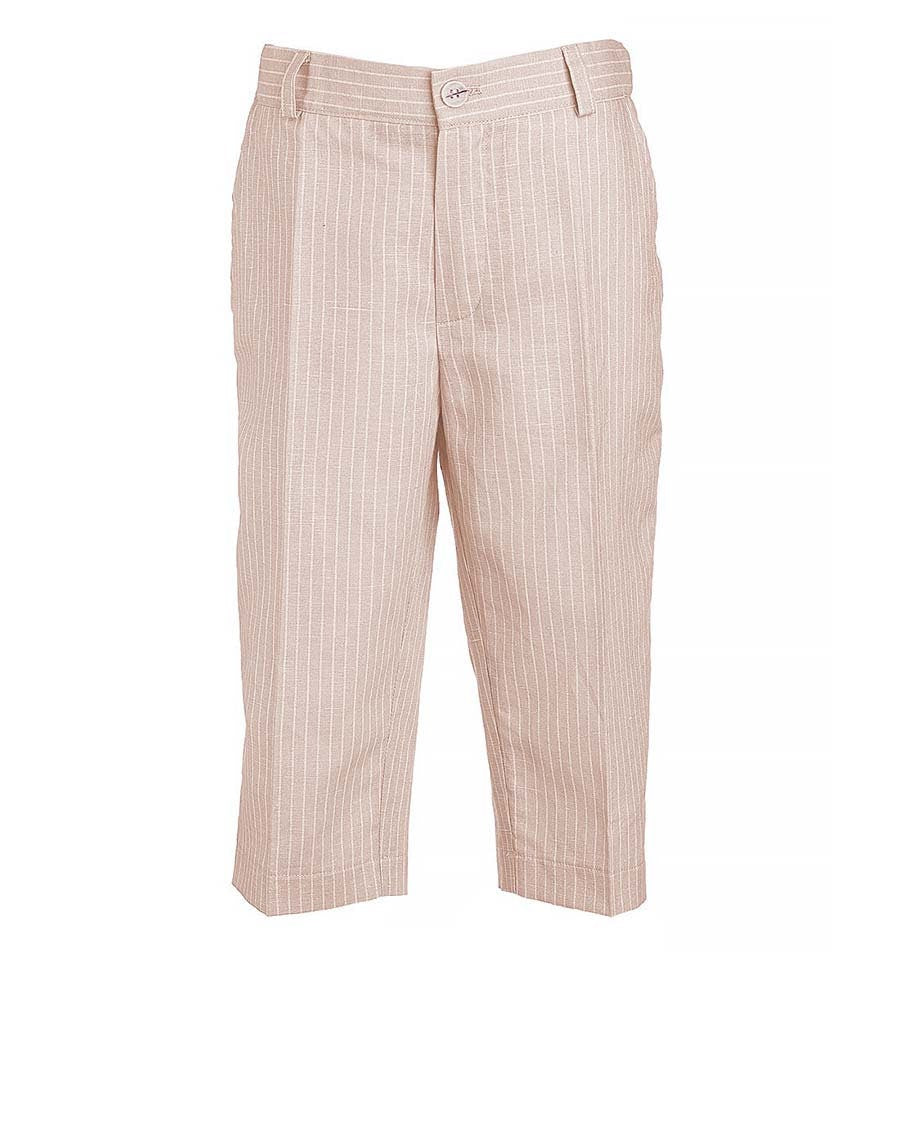 Boys formal linen suit/ Toddler boy striped linen suit/ Kids baptism outfit/ Beach wedding page ring bearer summer clothes