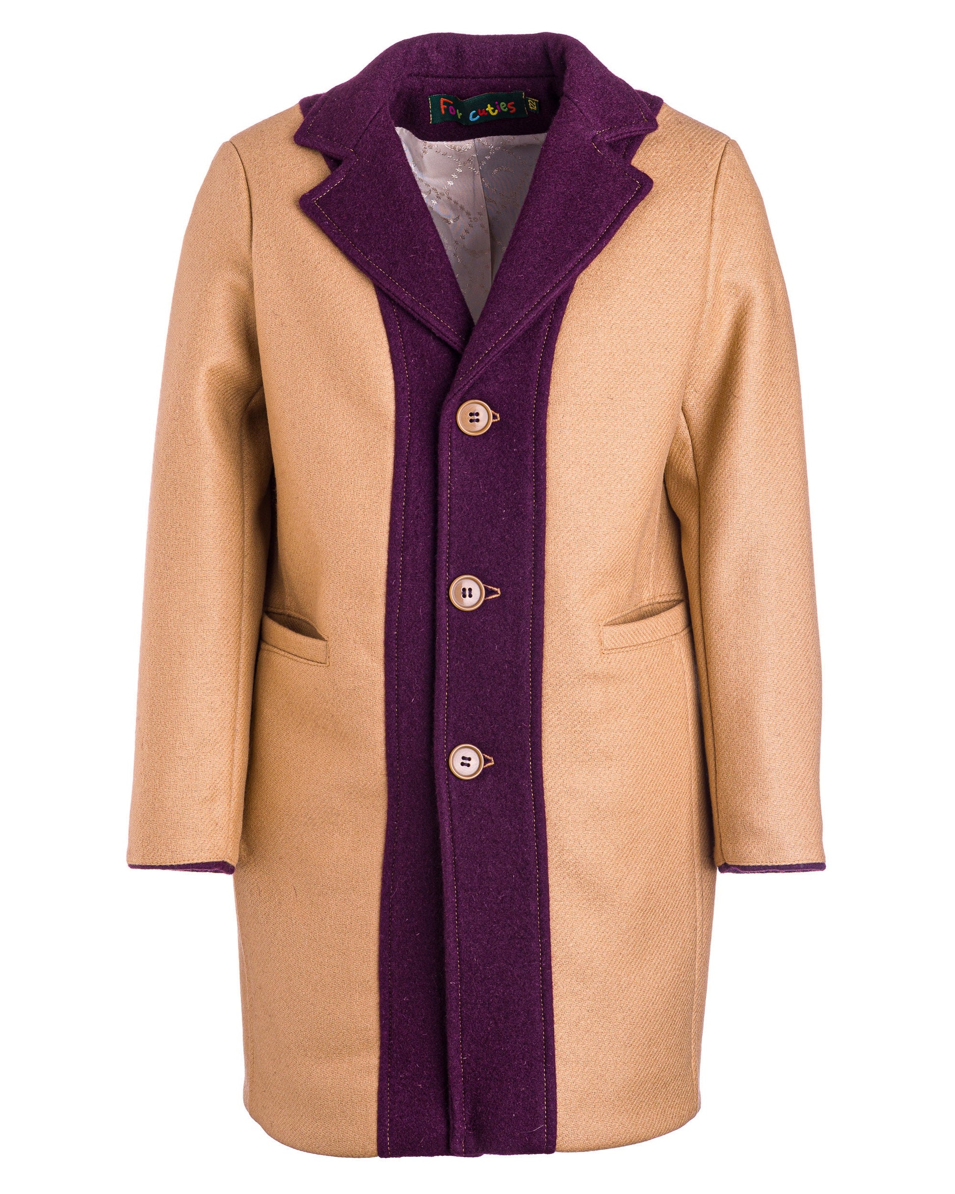 Trendy 2 colors wool coat for boy/ Kids long wool coat/ Children's stylish wool coat/ Long pea coat jacket/ Toddlers boy overcoat