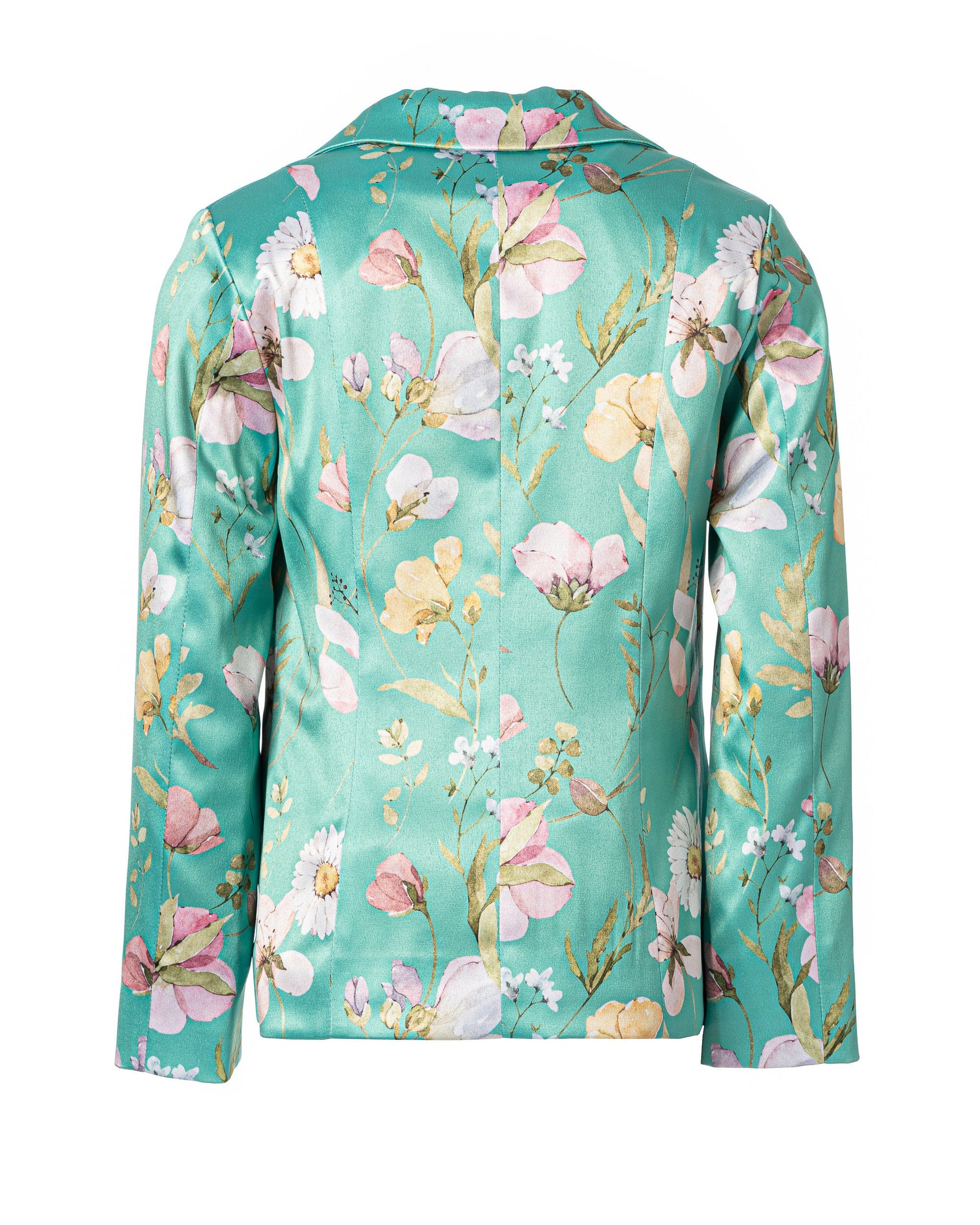 Flower printed satin girls outfit/ 2 piece suit formal wear toddler birthday/ Jacket and pants outfit for girls/ Designer formal wear