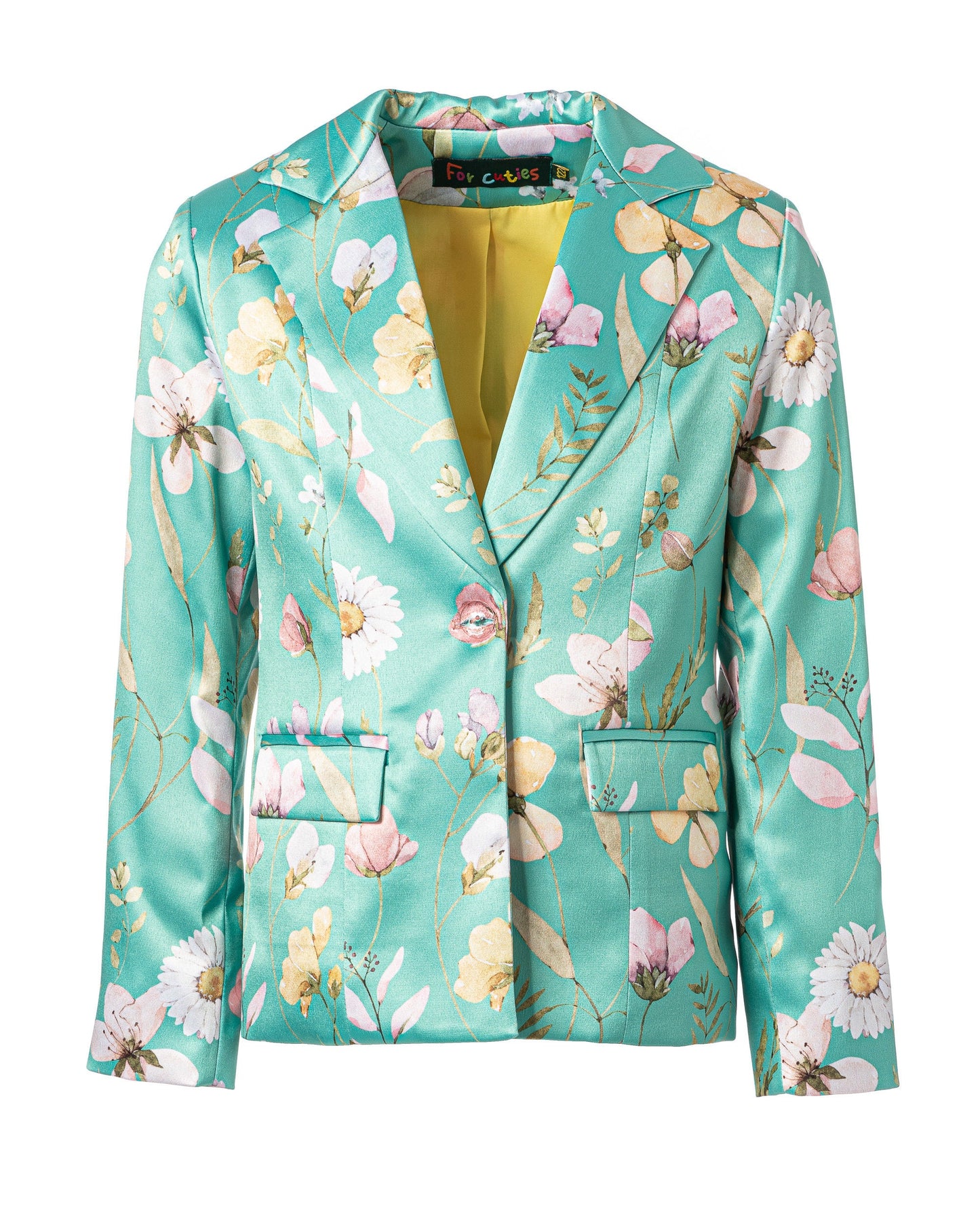 Flower printed satin girls outfit/ 2 piece suit formal wear toddler birthday/ Jacket and pants outfit for girls/ Designer formal wear