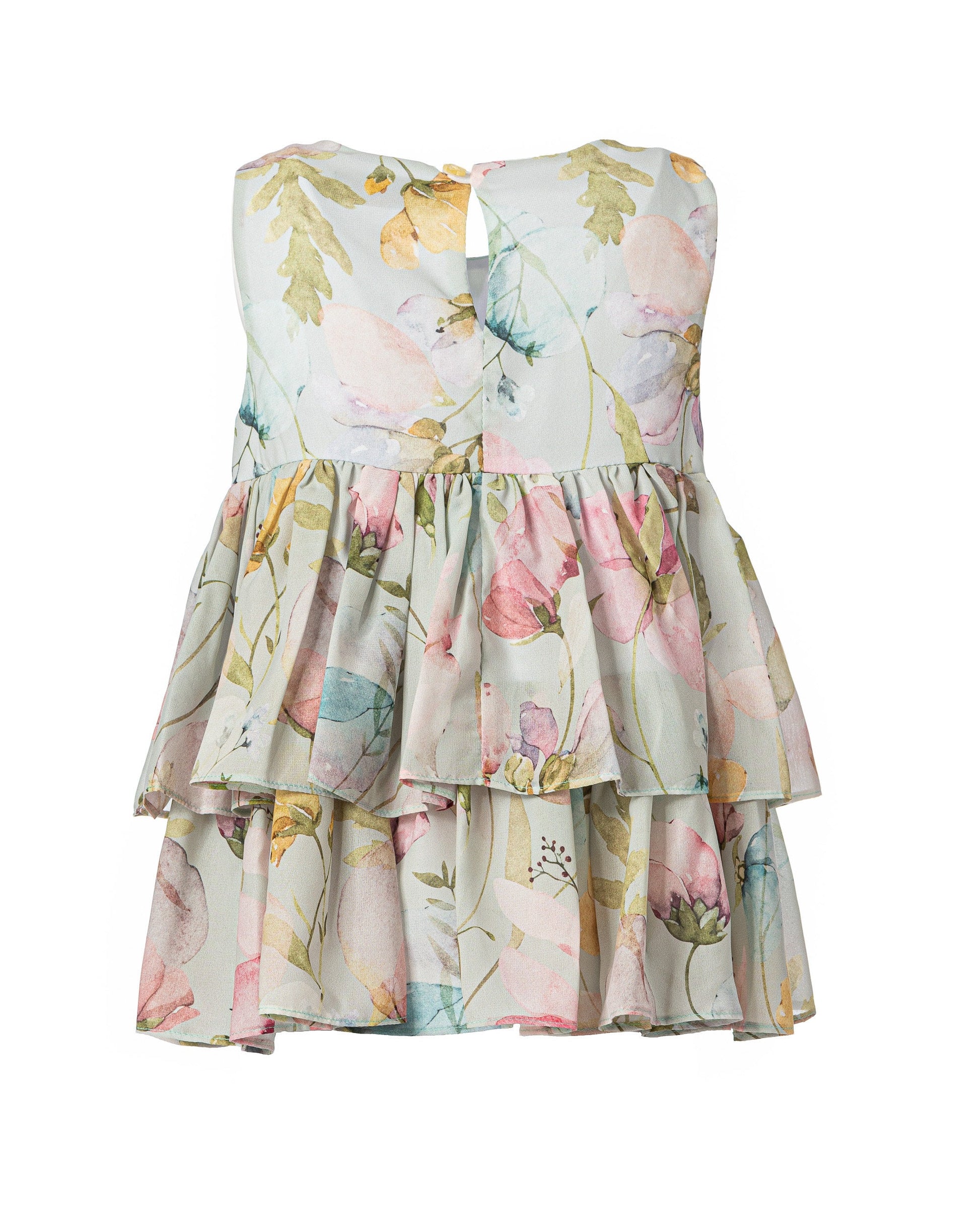 Girls flower printed chiffon top/ Trendy kids top/ Flared dress/ Toddler girl summer top/ summer clothes/ Luxury designer girls top