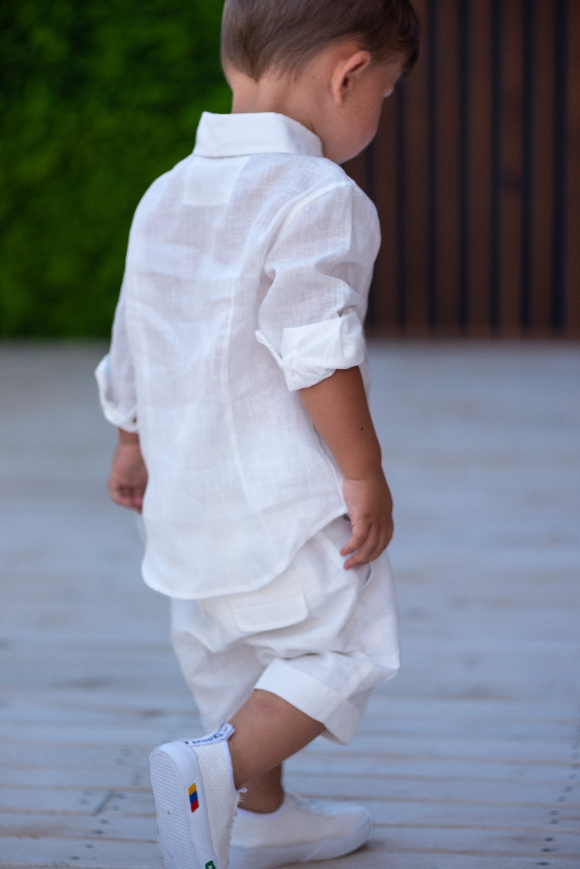 Communion baby boy white linen set/ Baby Christening summer outfit/ 2 piece set for babies/Linen baby wear/ Baby boy gift/Baby birthday suit