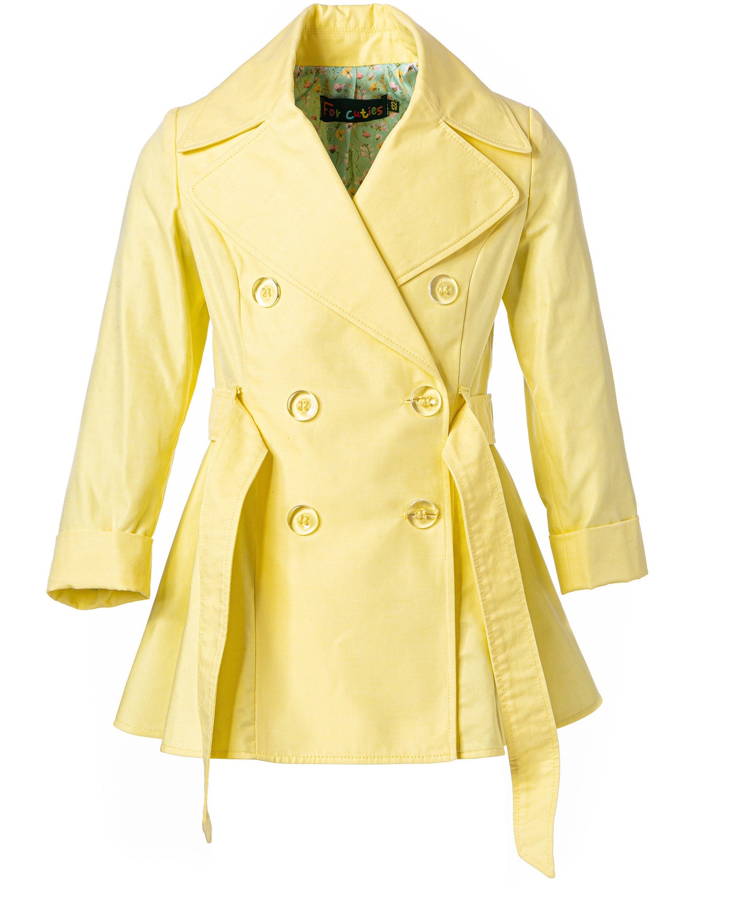 Girls spring summer cotton trench coat / Toddler girl cotton jacket/ Kids summer coat/Long tailored summer coat/Designer girls clothes