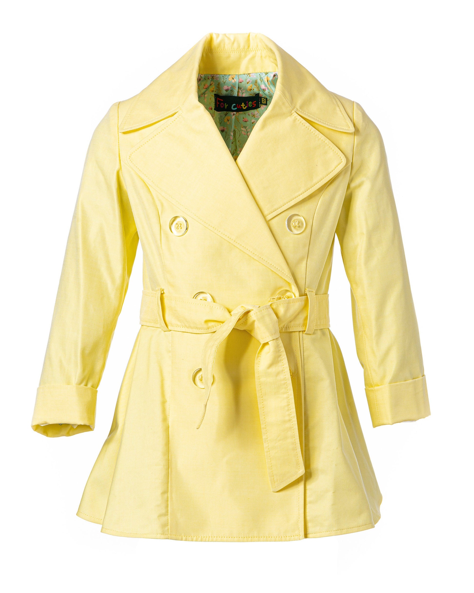Girls spring summer cotton trench coat / Toddler girl cotton jacket/ Kids summer coat/Long tailored summer coat/Designer girls clothes