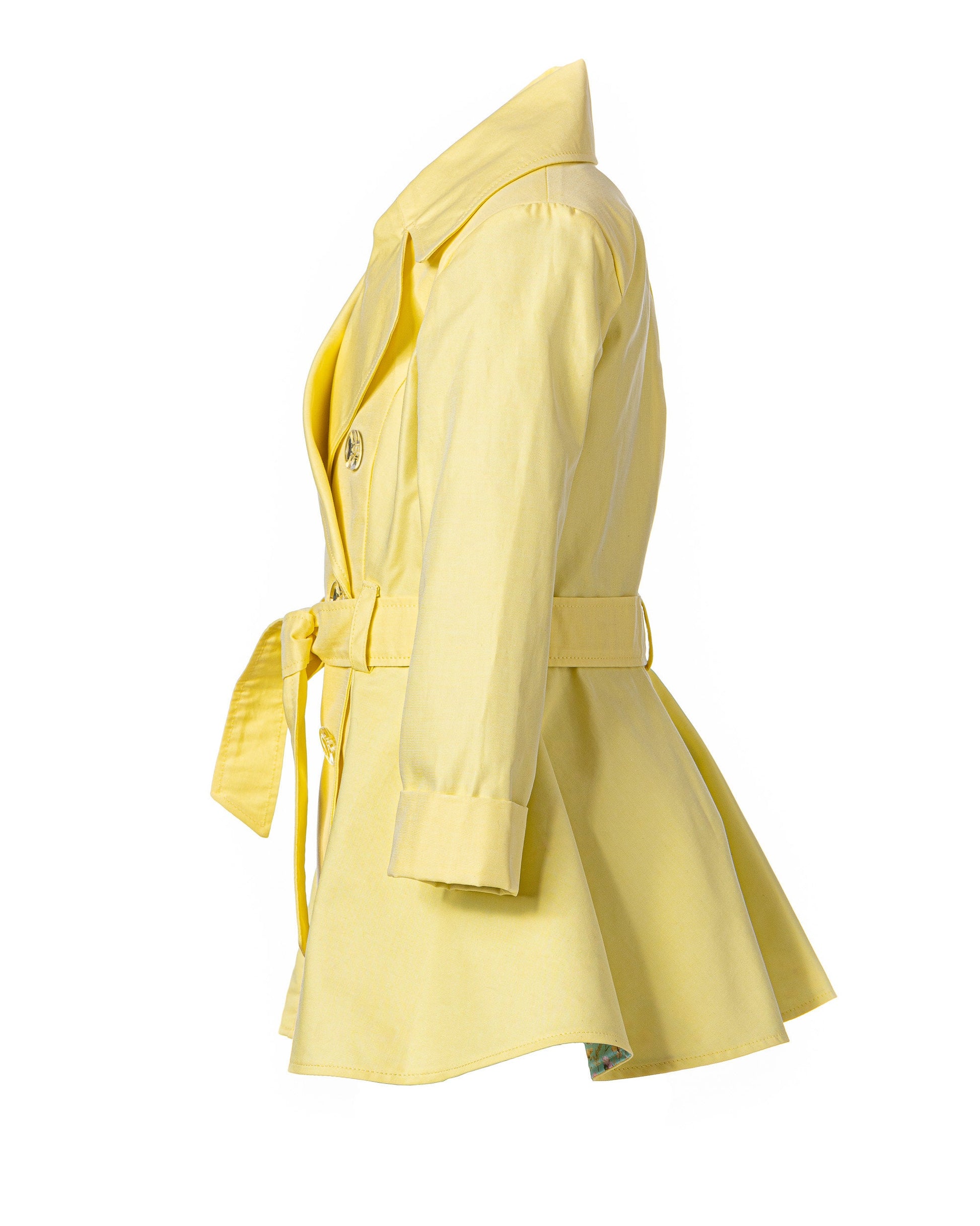 Girls spring summer cotton trench coat / Toddler girl cotton jacket/ Kids summer coat/Long tailored summer coat/Designer girls clothes