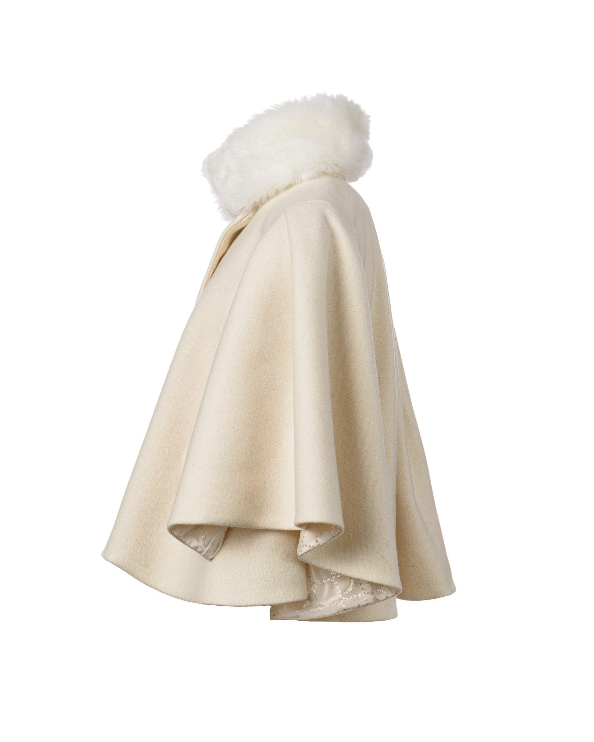 White wool communion cape coat girls/ Kids wedding cape/ Toddler girl wool coat/ Little girls fashion/ Stylish loose coat/ Boutique coat