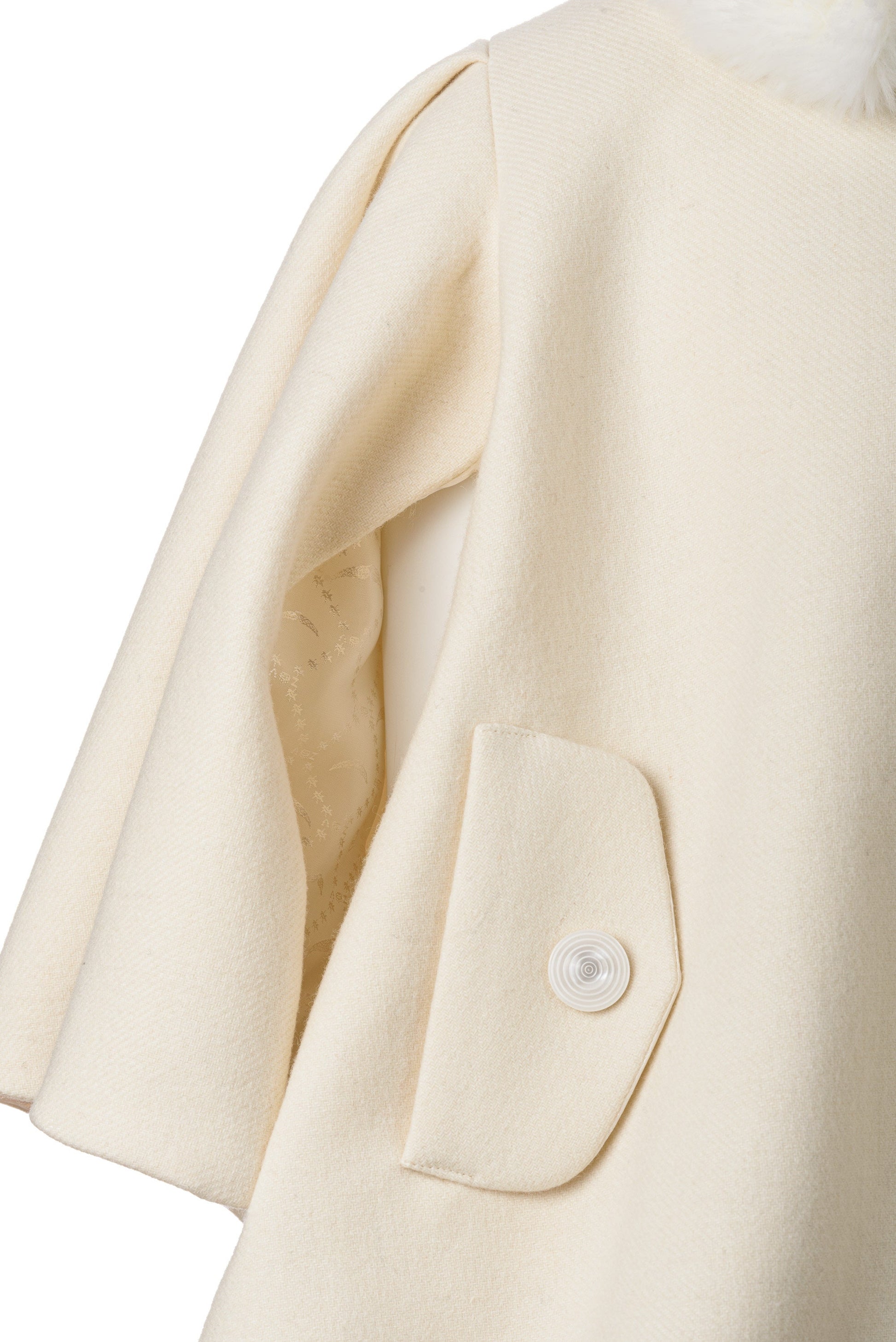 White wool communion cape coat girls/ Kids wedding cape/ Toddler girl wool coat/ Little girls fashion/ Stylish loose coat/ Boutique coat