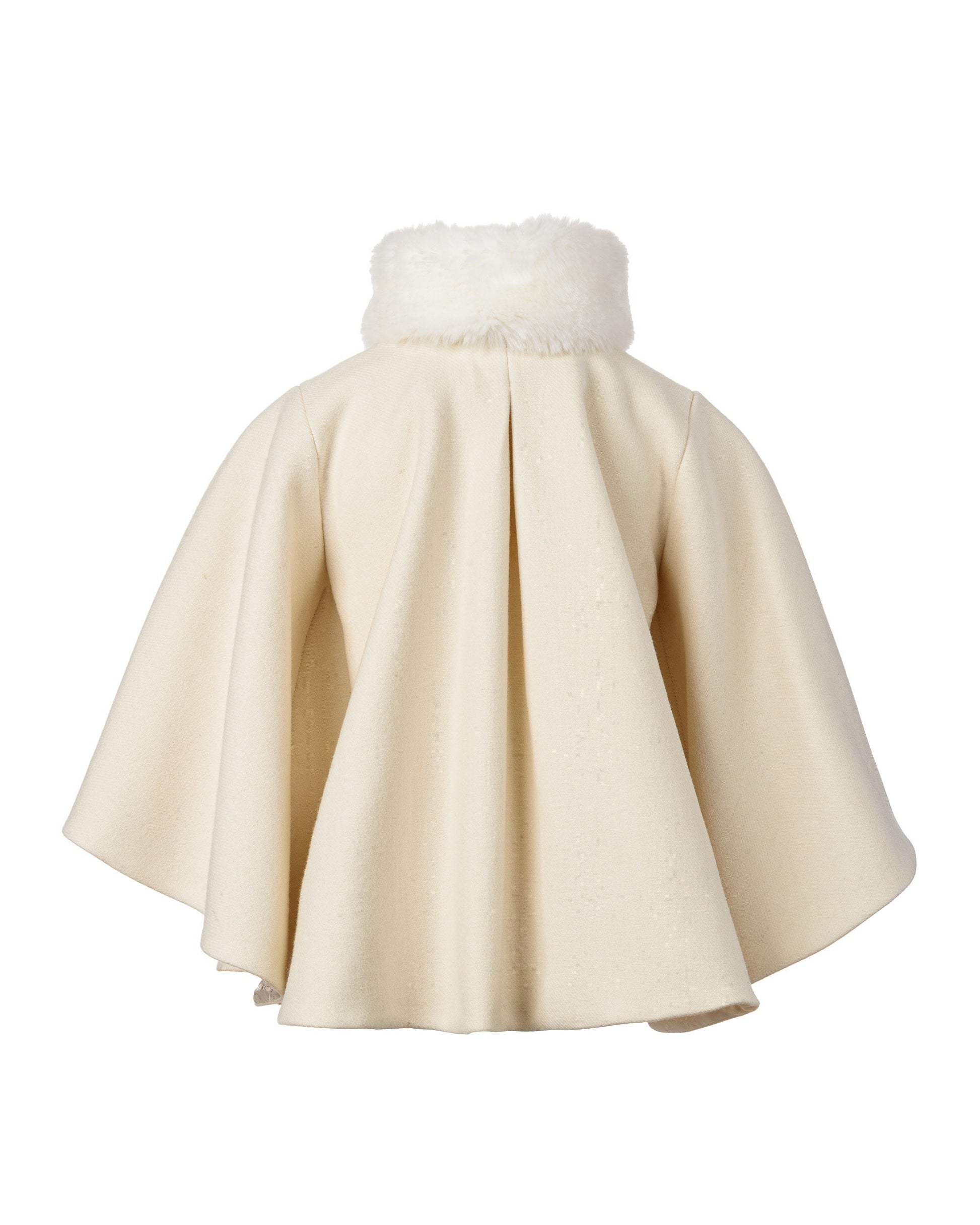 White wool communion cape coat girls/ Kids wedding cape/ Toddler girl wool coat/ Little girls fashion/ Stylish loose coat/ Boutique coat