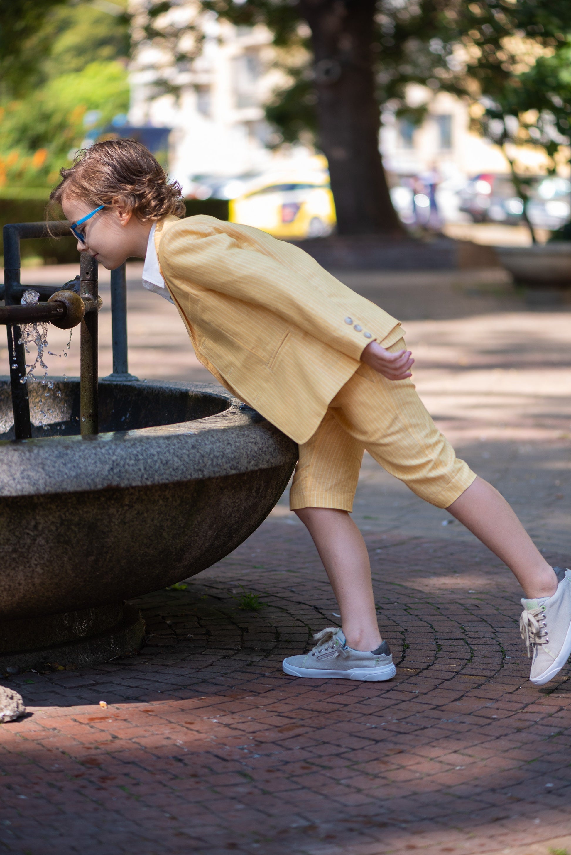 Boys formal linen outfit/ Toddler boy 3 piece suit/ Kids birthday outfit/ Beach wedding stylish suit/ Ring bearer summer clothes outfit