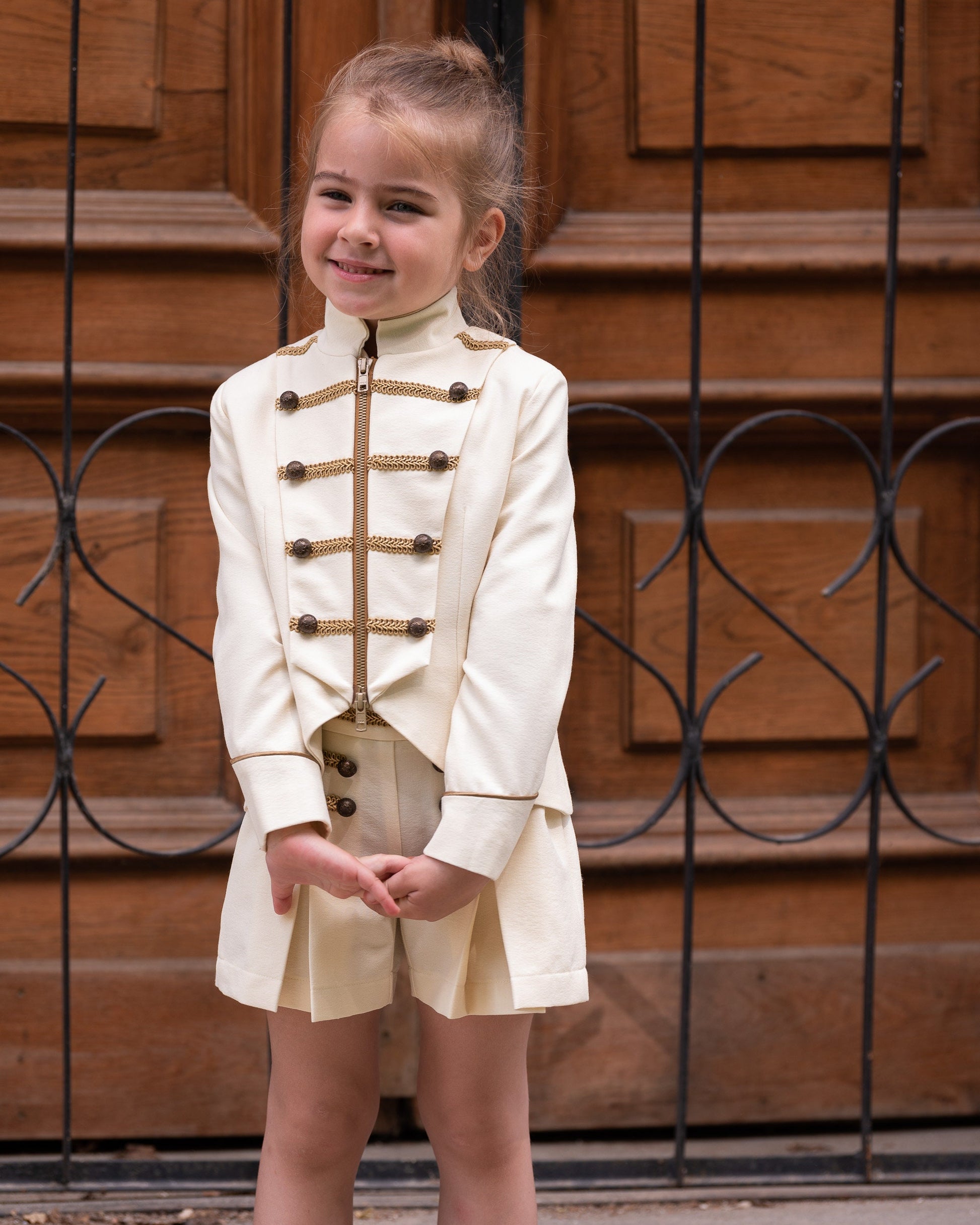 Ivory wool 2 piece girls set/ Tailored toddler suit formal dress wear for girls/ Nutcracker suit/ Explicit clothing/ Winter outfit girls
