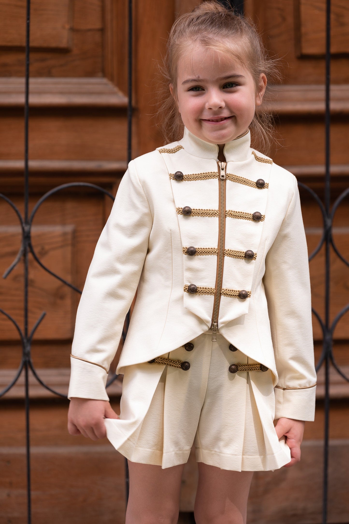 Ivory wool 2 piece girls set/ Tailored toddler suit formal dress wear for girls/ Nutcracker suit/ Explicit clothing/ Winter outfit girls