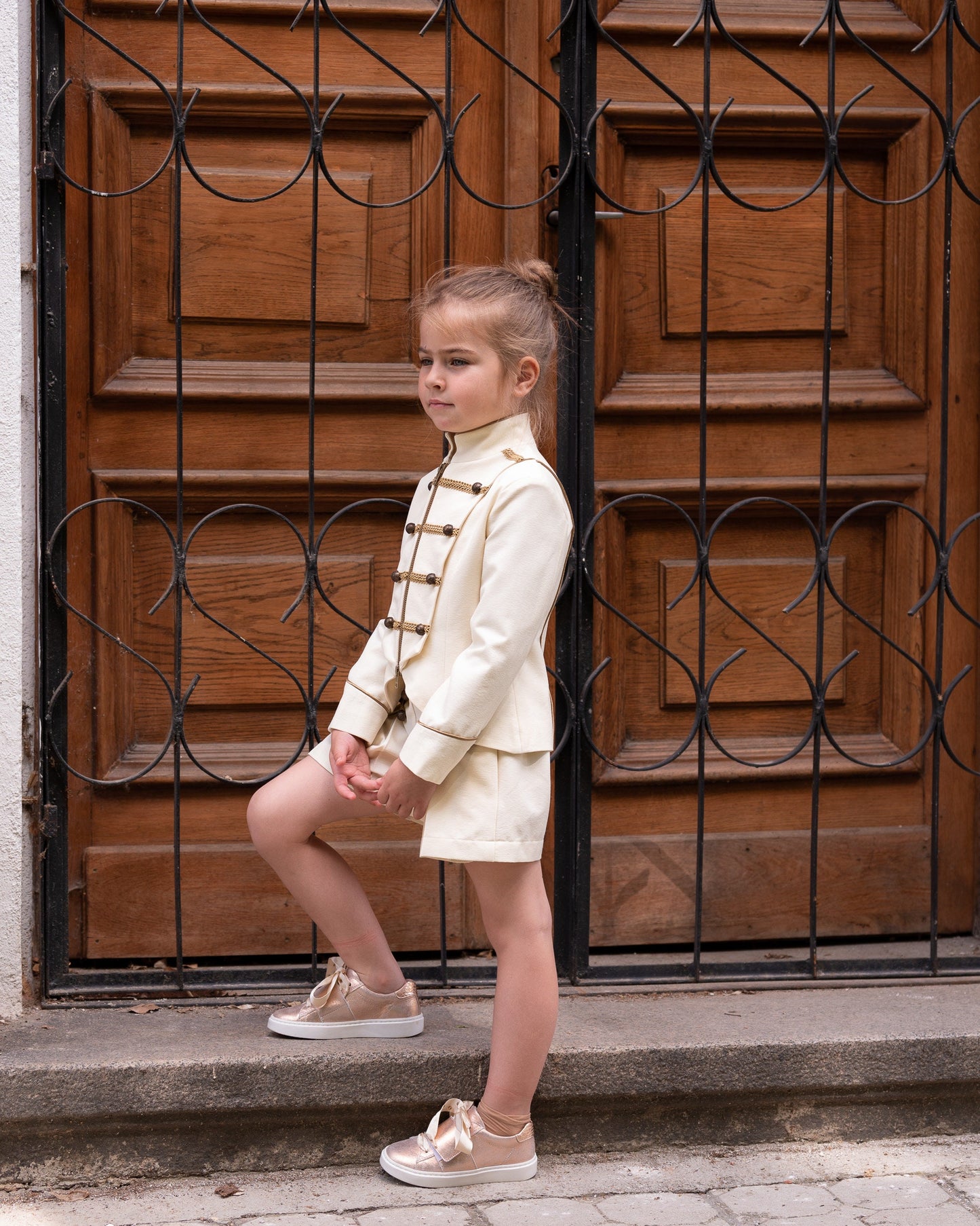 Ivory wool 2 piece girls set/ Tailored toddler suit formal dress wear for girls/ Nutcracker suit/ Explicit clothing/ Winter outfit girls