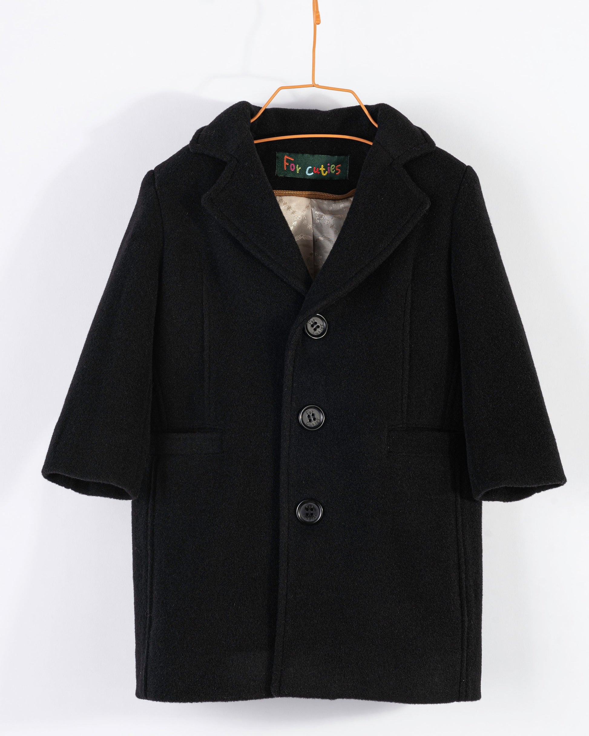 Baby Wool Charcoal Long Coat, Baby Winter Coat, Infant Coat, Baby winter oufit, Winter Baby boys Clothing, Vintage coat for babies