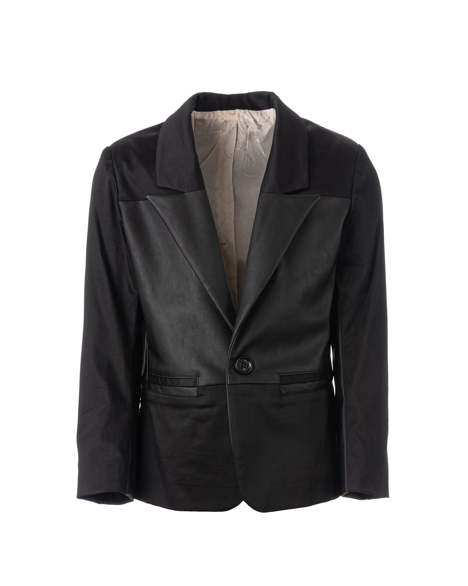 Stunning boys cotton leather blazer/ Formal wear kids clothes/ Black toddler boy blazer/ Wedding kids stylish dress blazer/ Luxury blazer