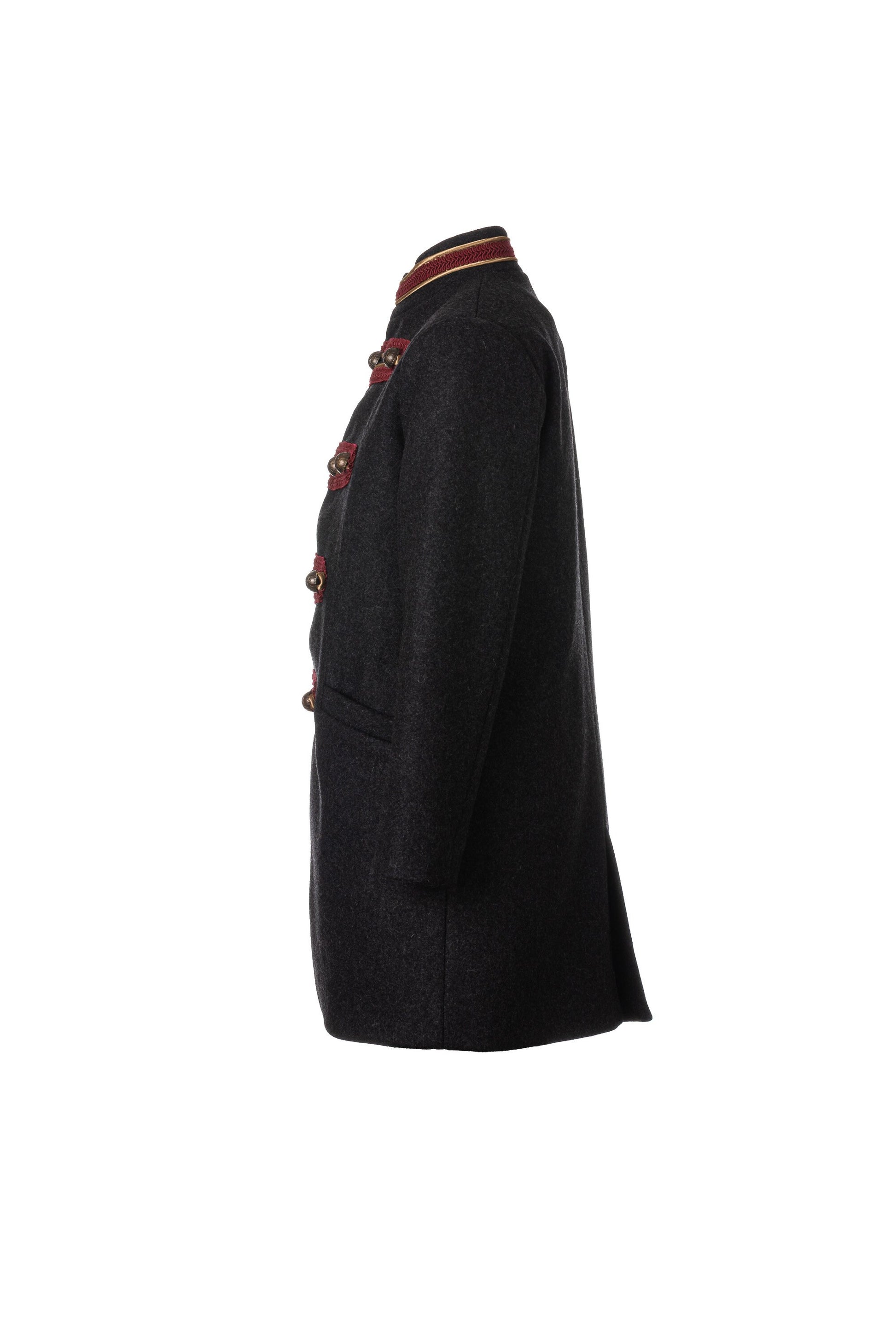 Winter single breasted military look wool coat, Boys wool coat, Vintage boys coat, Toddler boy wool coat, Kids charcoal wool pea coat