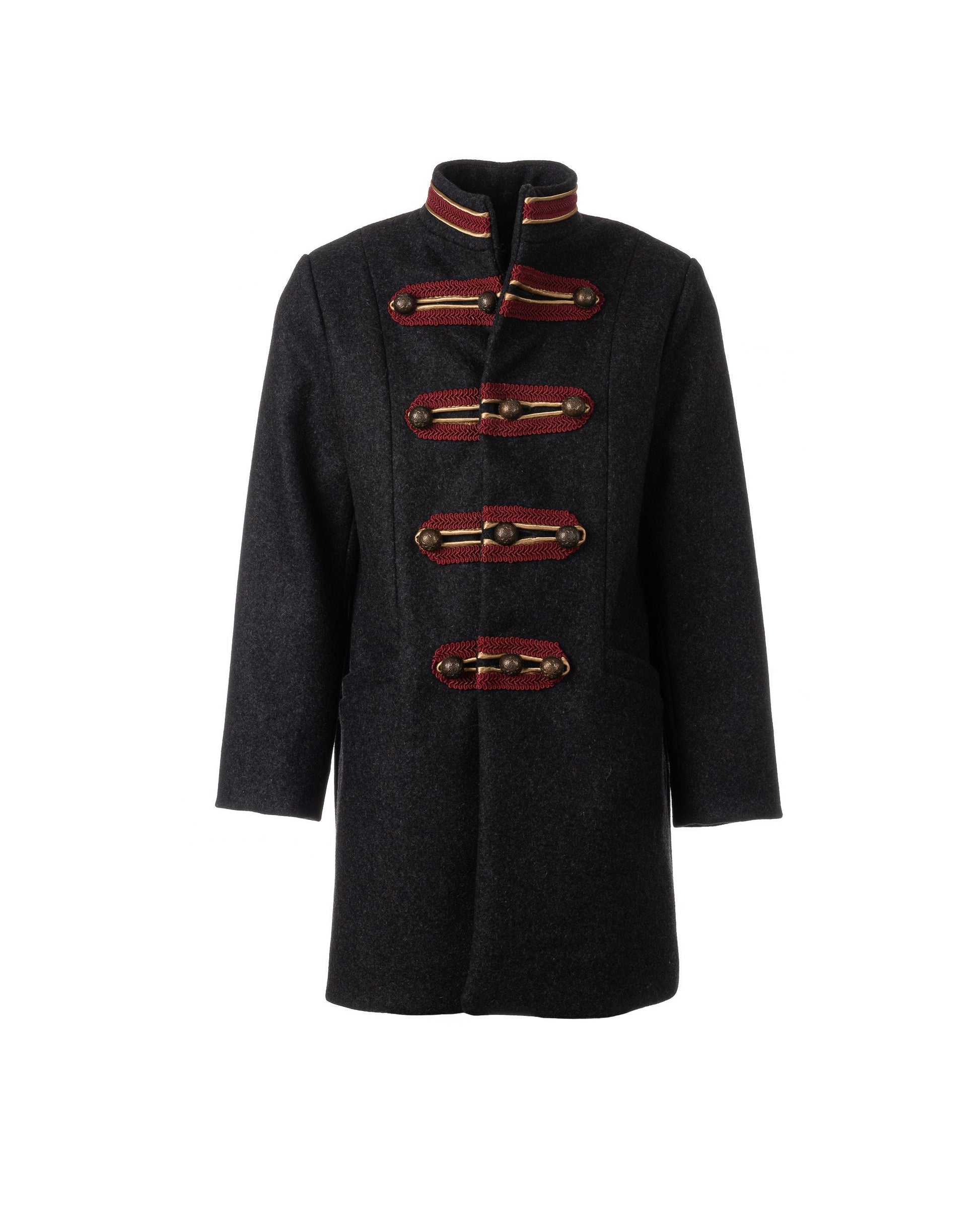 Winter single breasted military look wool coat, Boys wool coat, Vintage boys coat, Toddler boy wool coat, Kids charcoal wool pea coat