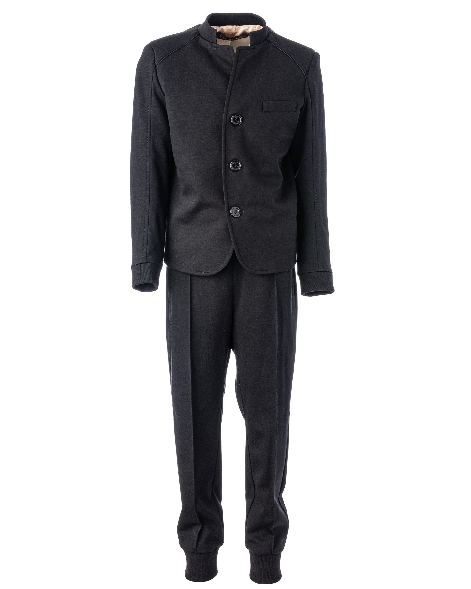 Boys trendy 2 piece clothing set/ Black stylish winter outfit for kids/ Tailored toddler boys fashion/ Kids wear outdoor suit