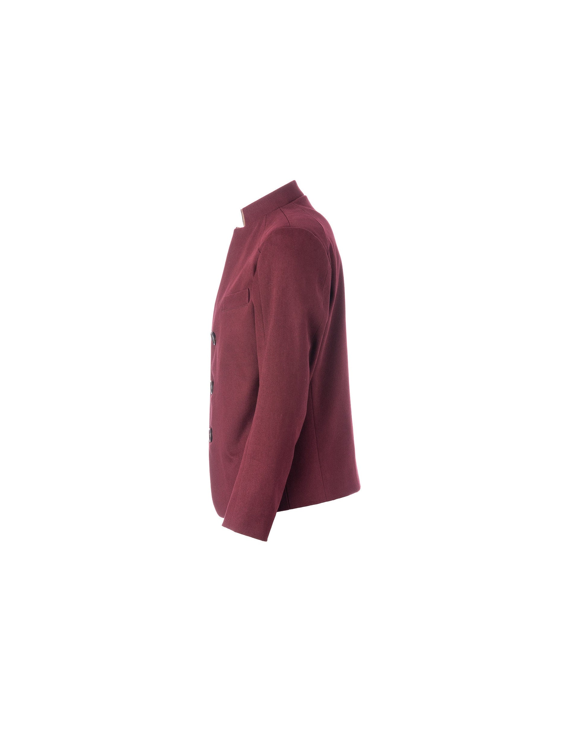 Slim fitted burgundy color cotton jacket for boys/ Single breasted blazer/ Stand up collar kids jacket/ Tailored toddler blazer/ Boys wear