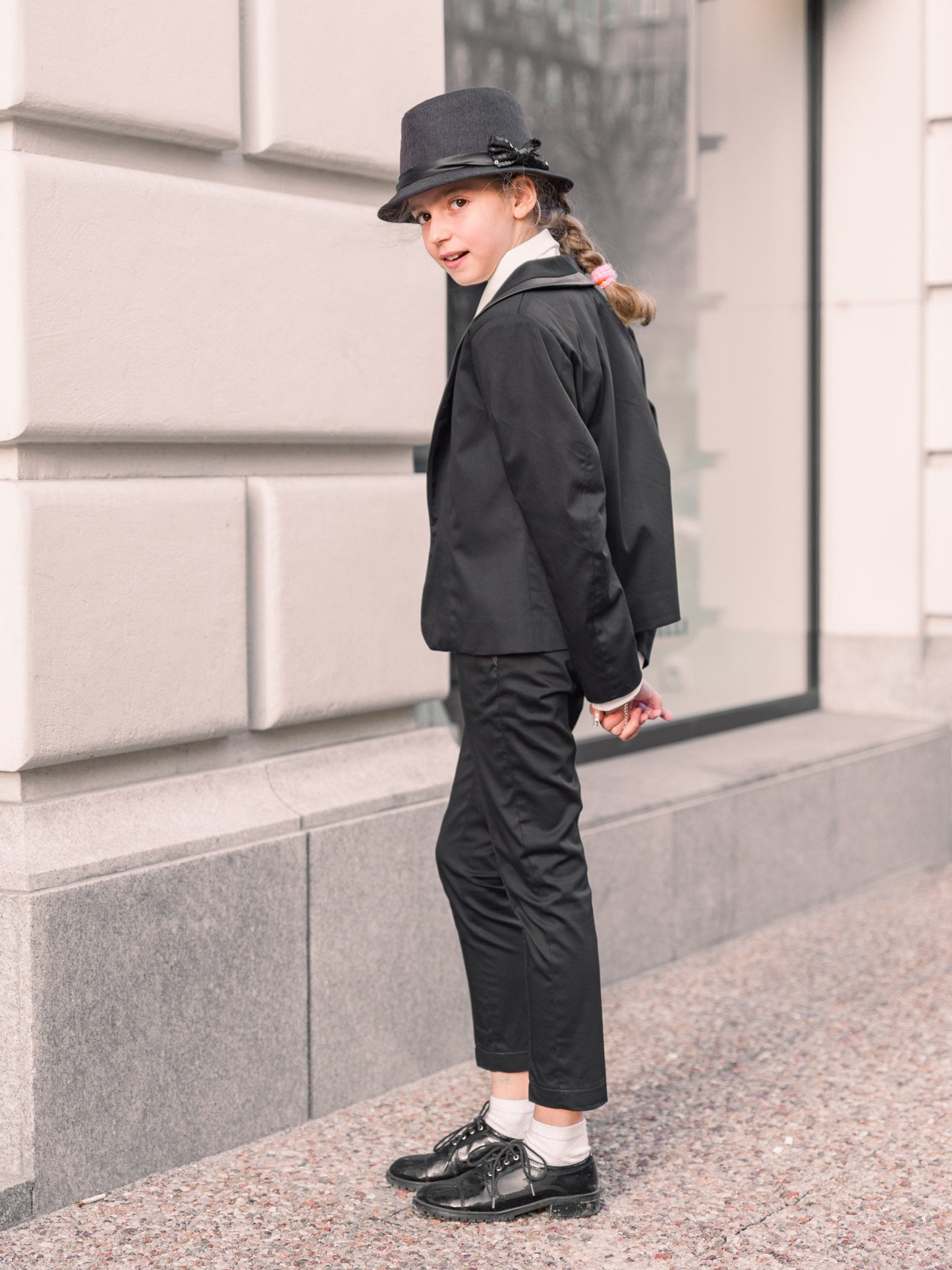 Black tuxedo suit girls/ Tailored toddler suit formal dress wear for girls/ Children formal wear/ Explicit clothing/ Ceremonial girl outfits