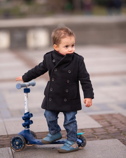 Baby boys double breasted black wool coat, Baby Winter Coat, Infant Coat, Baby winter oufit, Winter Baby boys Clothing