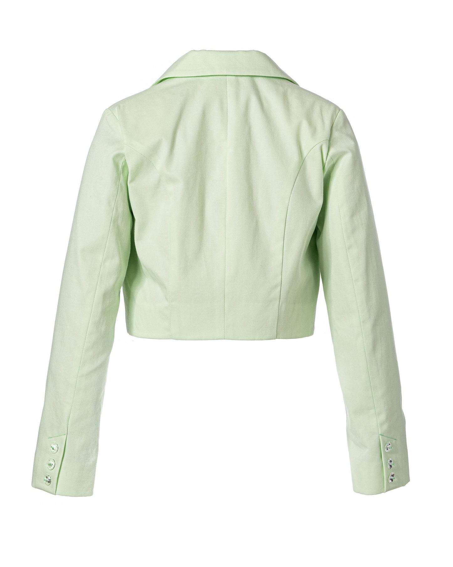Cotton cropped girls blazer with lapel/ Tailored toddler jacket/ Formal dress wear for girl/ Children formal wear/ Designer clothing