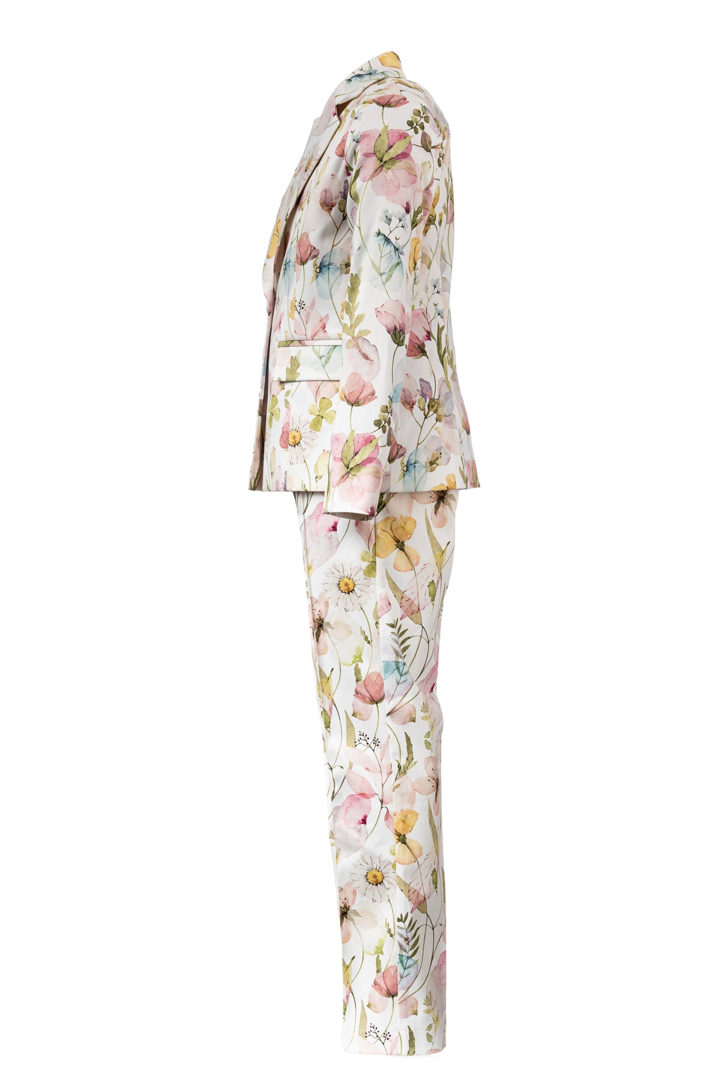 Flower printed formal wear girls outfit/ 2 piece suit birthday toddler/ Jacket and pants outfit for girls/ Designer formal wear/ Wedding