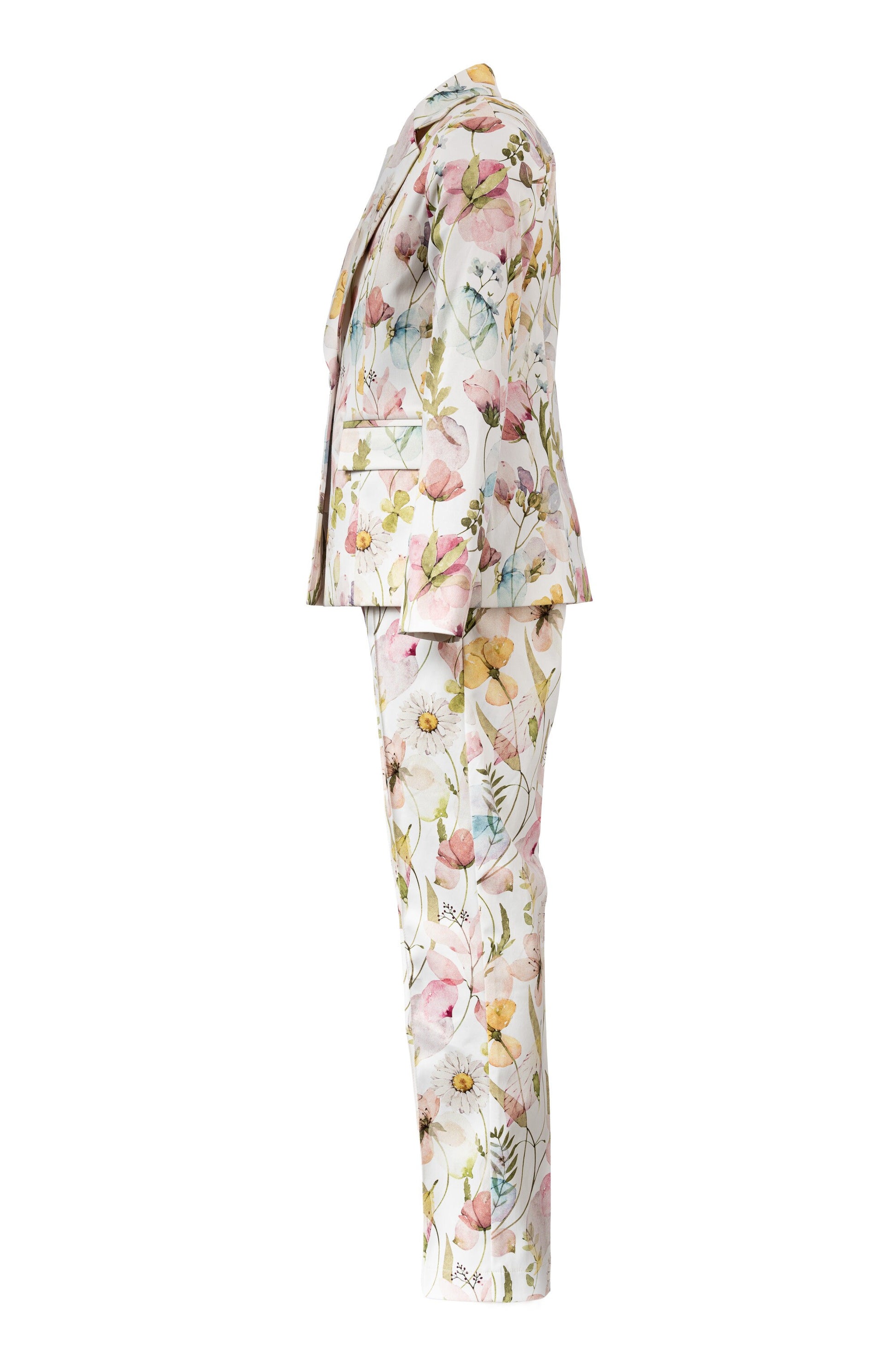 Flower printed formal wear girls outfit/ 2 piece suit birthday toddler/ Jacket and pants outfit for girls/ Designer formal wear/ Wedding