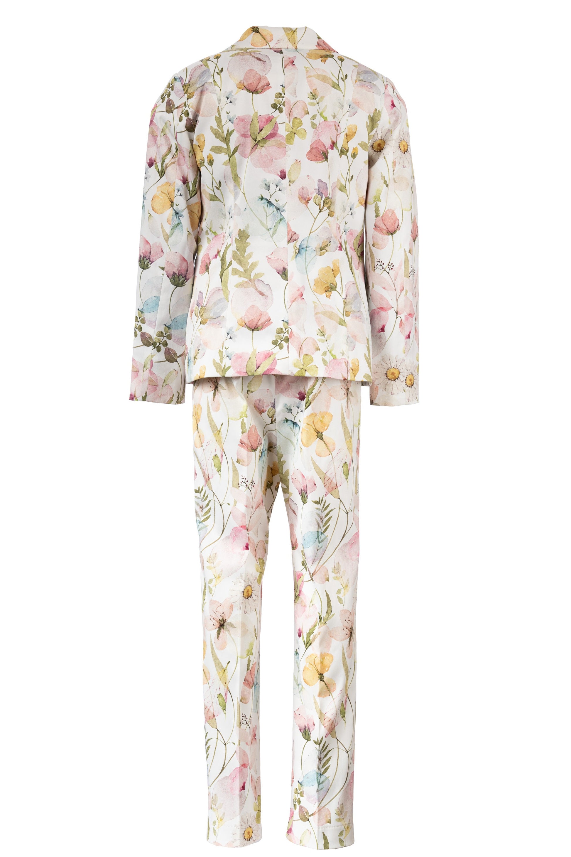 Flower printed formal wear girls outfit/ 2 piece suit birthday toddler/ Jacket and pants outfit for girls/ Designer formal wear/ Wedding