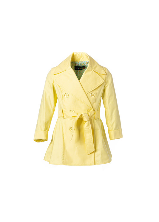 Girls spring summer cotton trench coat / Toddler girl cotton jacket/ Kids summer coat/Long tailored summer coat/Designer girls clothes