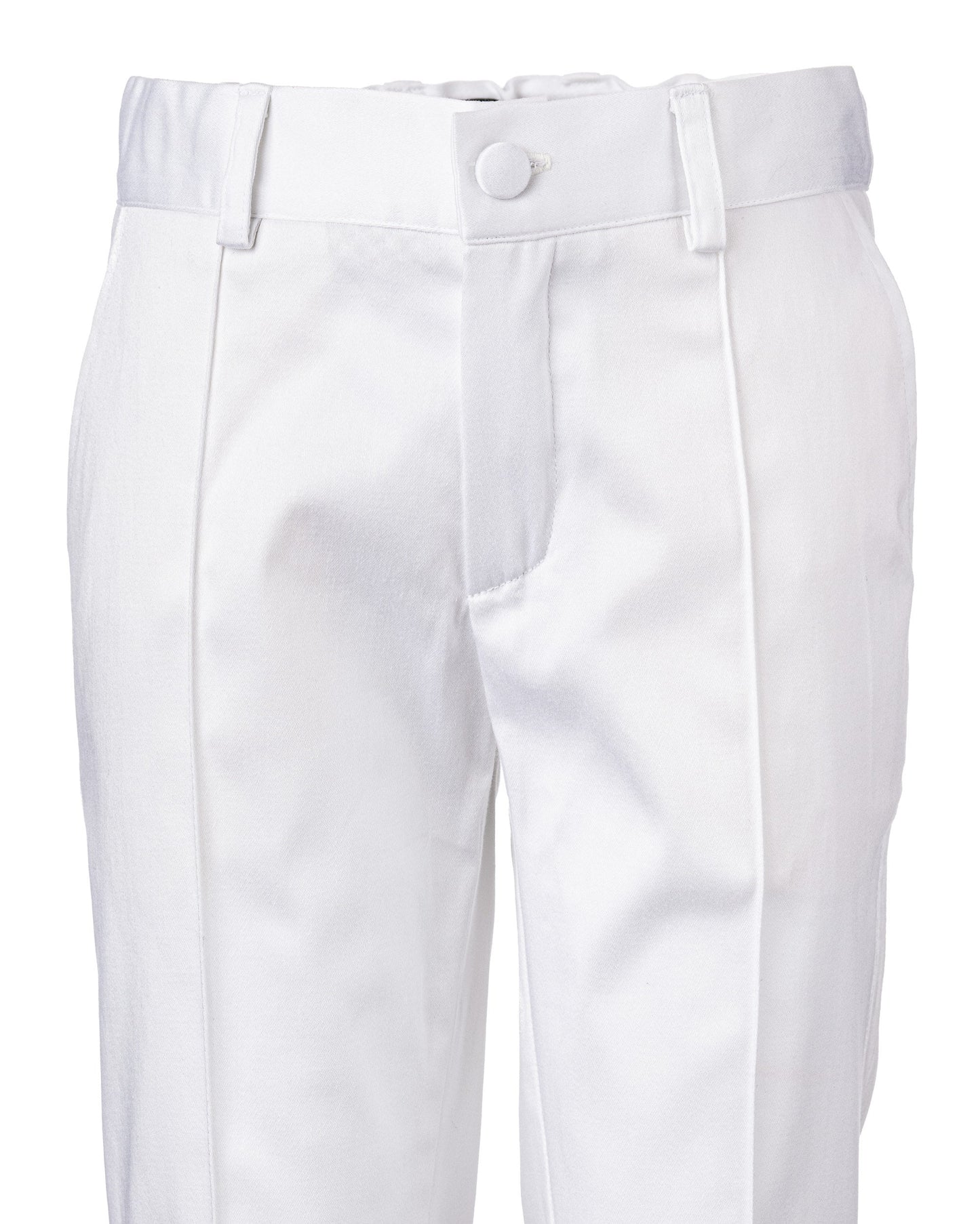 Wedding luxury boys outfit/ Ring bearer white satin cotton formal suit/ Communion toddler boy cotton suit set/ 4 pieces kids boy dress suits