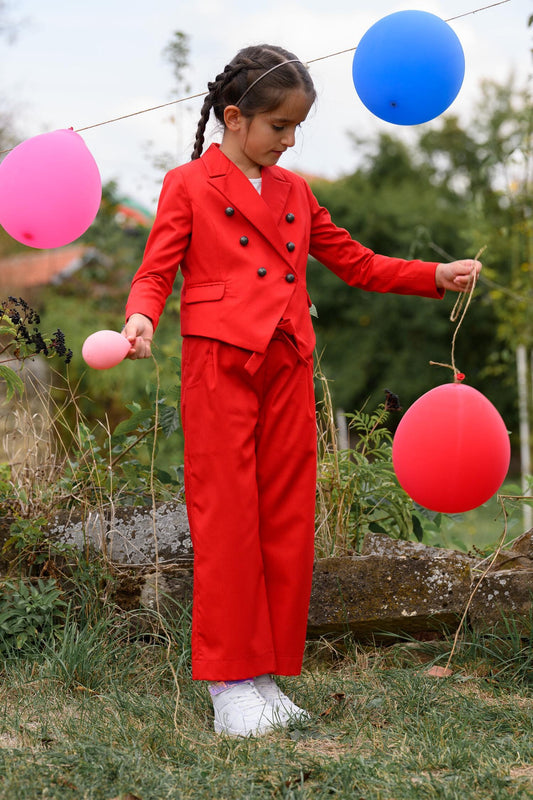 Formal 2 pieces girls set/ Tailored toddler suit formal dress wear for girls/ Children formal wear/ Explicit clothing/ Luxury girl outfit