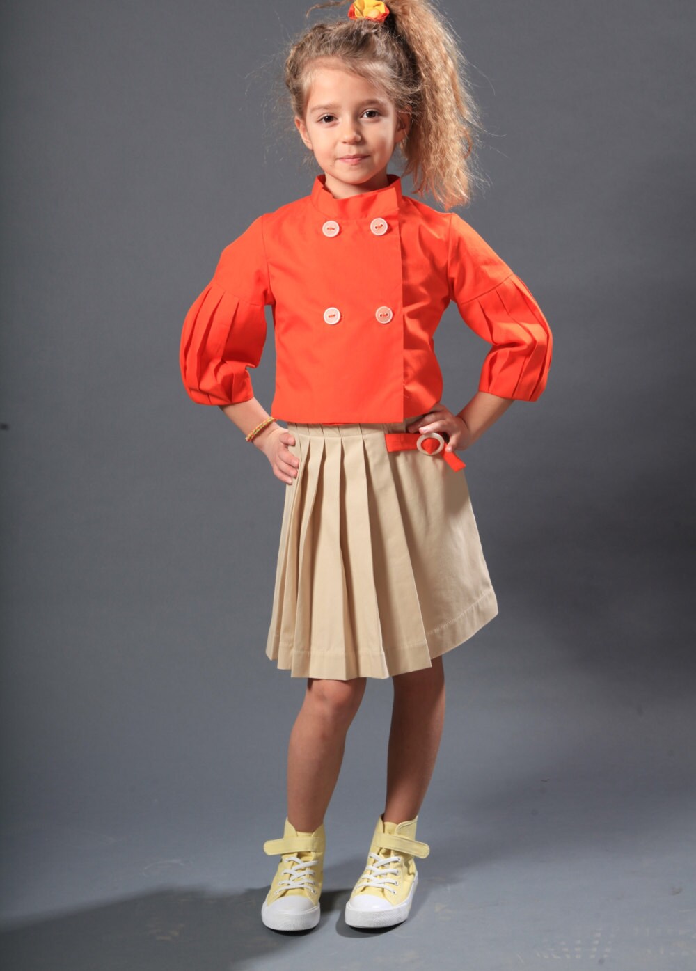 Girls plaid skirt/Toddler girl pleated skirt/Kids high waisted skirt/A line skirt/Classic midi skirt/Knee length skirt/Tea length skirt