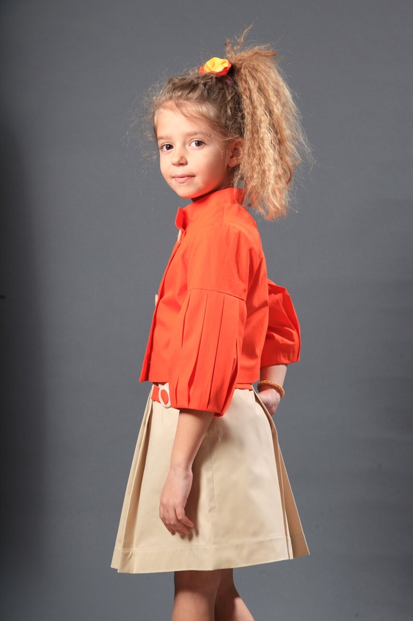 Girls plaid skirt/Toddler girl pleated skirt/Kids high waisted skirt/A line skirt/Classic midi skirt/Knee length skirt/Tea length skirt