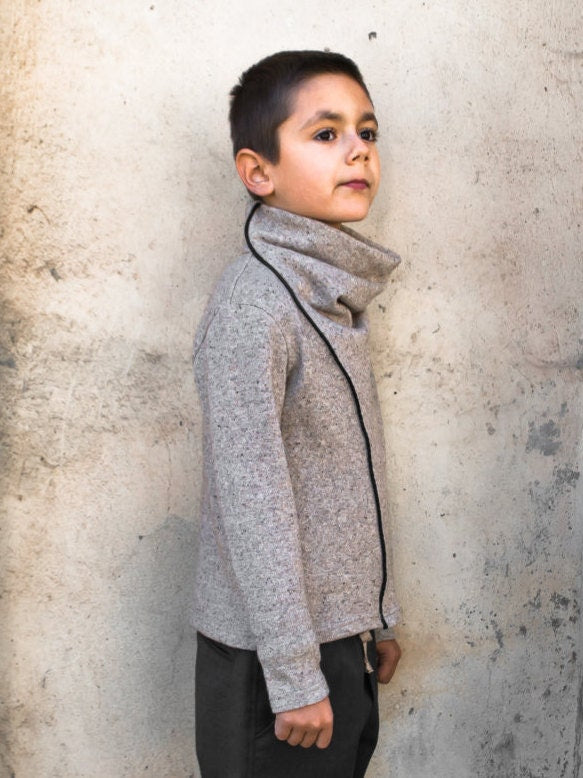 Boys turtleneck sweater/Toddler boys high collar sweater/Kids polo wool sweater/Boys sweater/Boys jumper/Cowl neck/Wool jumper sweater