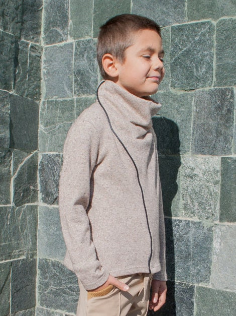 Boys turtleneck sweater/Toddler boys high collar sweater/Kids polo wool sweater/Boys sweater/Boys jumper/Cowl neck/Wool jumper sweater