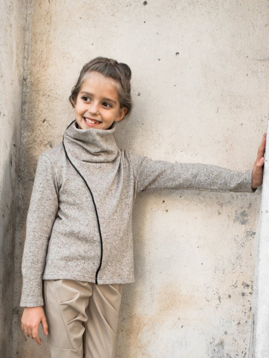 Girls winter sweater/High collar sweater/Toddler turtleneck sweater/Wool sweater/Polo neck girls sweater/Kids sweater/Cowl neck warm sweater