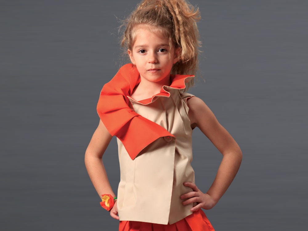 Nuno felt collar jacket/Kids neck ruffle collar vest/Pleated collar jacket/Felted collar/Avant garde art to wear/Wearable art clothing