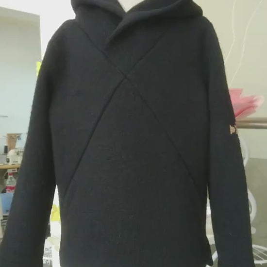 Cool Wool Hoodie for Boys/ Kids Sweater Hoodie/ Woolen Hooded Sweatshirt/ Toddler Hooded Sweater/ Boy Winter Outfit/ Cute Winter Clothes