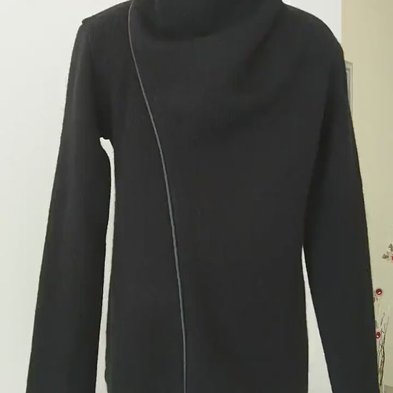 Boys turtleneck sweater/Toddler boys high collar sweater/Kids polo wool sweater/Boys sweater/Boys jumper/Cowl neck/Wool jumper sweater