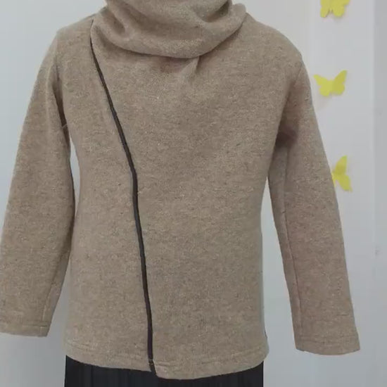 Girls winter sweater/High collar sweater/Toddler turtleneck sweater/Wool sweater/Polo neck girls sweater/Kids sweater/Cowl neck warm sweater