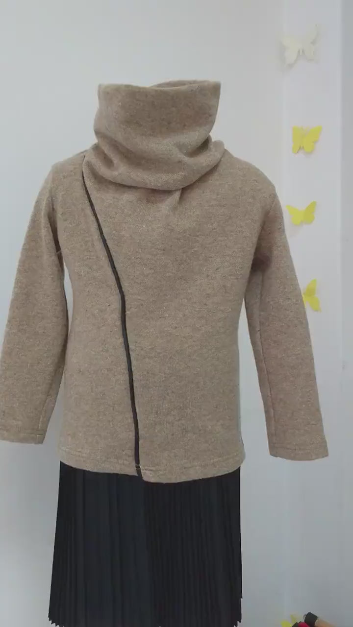 Girls winter sweater/High collar sweater/Toddler turtleneck sweater/Wool sweater/Polo neck girls sweater/Kids sweater/Cowl neck warm sweater