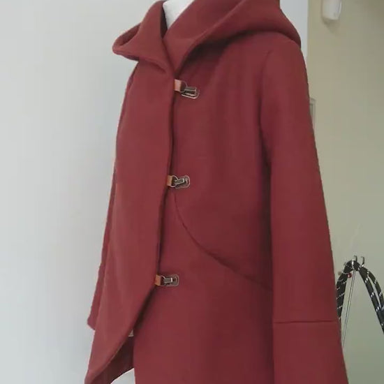 Girls winter coat/ Kids trench coat/ Toddler girl hooded wool coat/ Little girls fashion coat/ Pendleton coat/ Swing coat Boutique wool coat